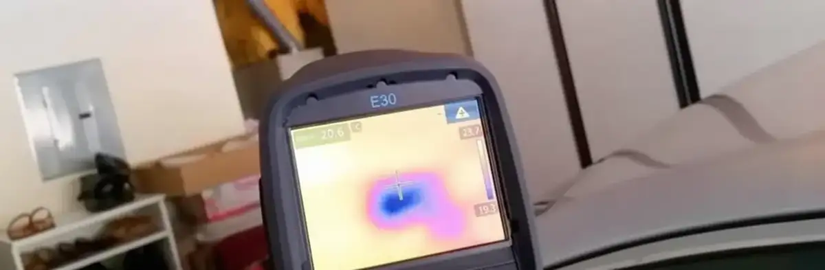 mold inspection using thermal imaging technology to detect moisture and hidden mold in a home in Staten Island, NY